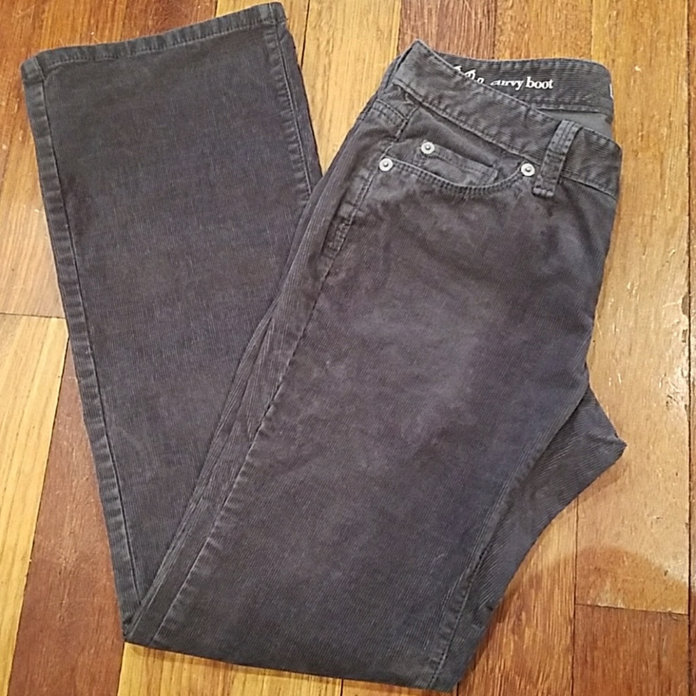 4/$25 Loft grey corduroy pants bootcut 00P